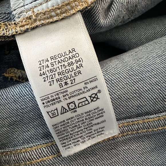 Gap Vintage Slim Straight High Rise Jeans Women's size 27/4 Regular - Picture 5 of 10